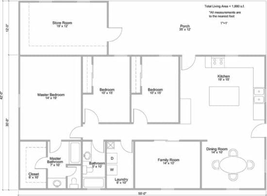 The Farmersville - 2310 SF w/ Optional Carport - Image 7