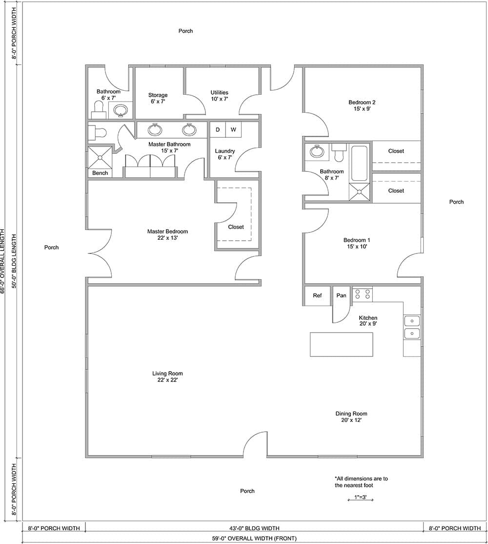 The Kaufman conceptual floor plan
